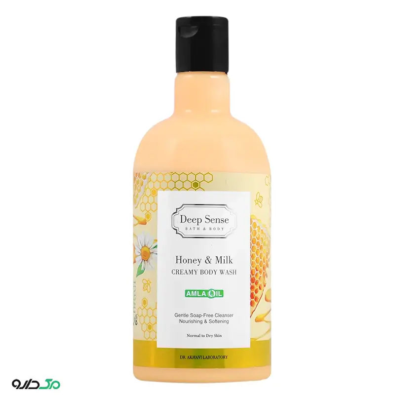 شامپو بدن کرمی شیر و عسل پوست نرمال تا خشک دیپ سنس